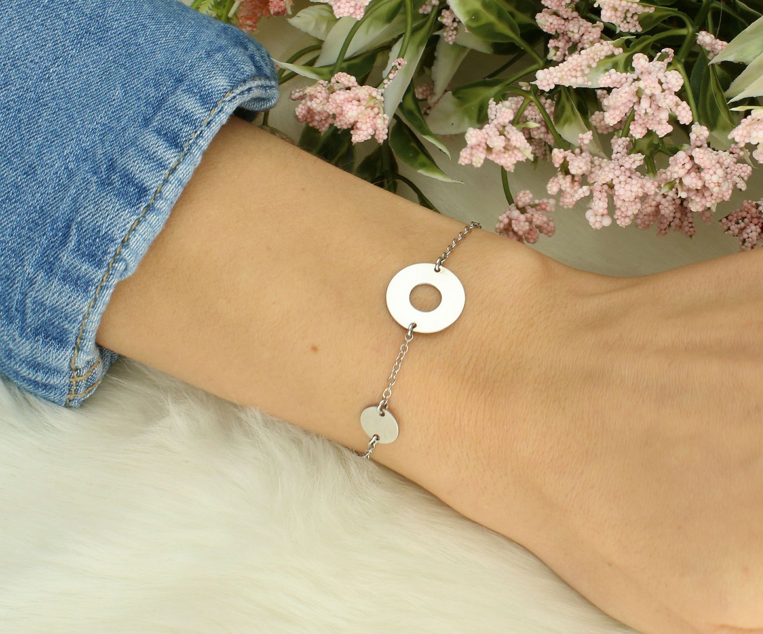 Bransoletka damska celebrytka kółeczko B RM BR15622 048 Ag.jpg